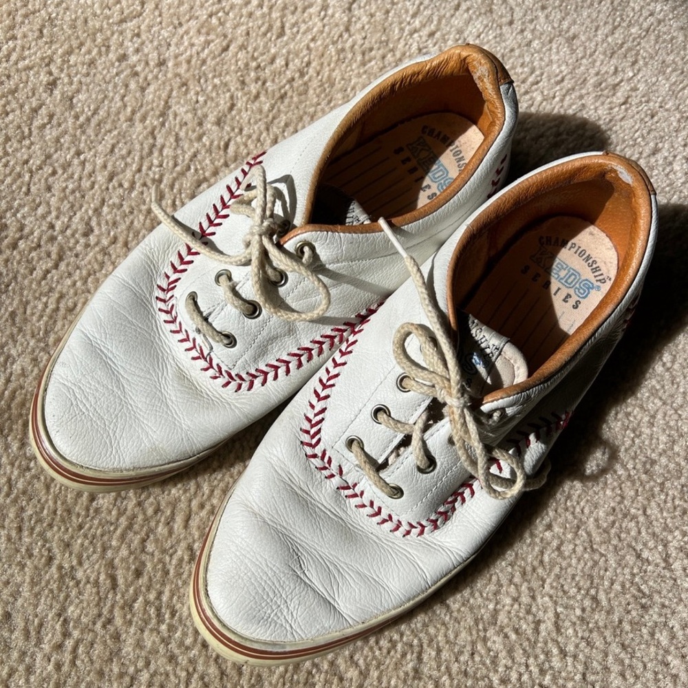 Vintage Keds Leather Baseball Sneakers